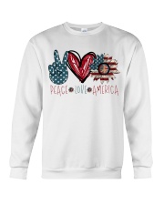 Peace love america Crewneck Sweatshirt tile
