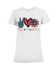 Peace love america Premium Fit Ladies Tee tile