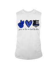 Peace Love Back The Blue Shirt Sleeveless Tee tile