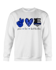 Peace Love Back The Blue Shirt Crewneck Sweatshirt tile