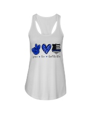 Peace Love Back The Blue Shirt Ladies Flowy Tank tile
