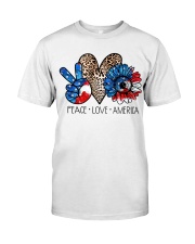 Peace love america Classic T-Shirt front