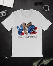 Peace love america Classic T-Shirt lifestyle-mens-crewneck-front-16