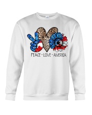 Peace love america Crewneck Sweatshirt tile