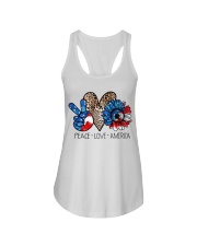 Peace love america Ladies Flowy Tank tile