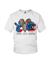 Peace love america Youth T-Shirt tile