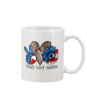 Peace love america Mug tile