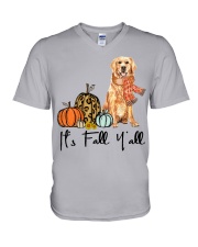 GoldenRetriever-min V-Neck T-Shirt tile