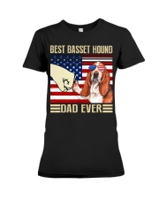 Best Basset Hound Dog Dad Ever Premium Fit Ladies Tee tile