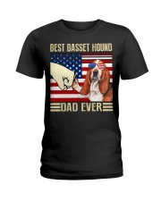 Best Basset Hound Dog Dad Ever Ladies T-Shirt tile