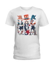 Gnome usa Ladies T-Shirt tile