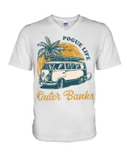 pugue life outer bank w V-Neck T-Shirt tile
