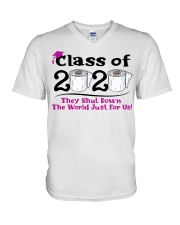 Class of 2020 - magentas V-Neck T-Shirt tile
