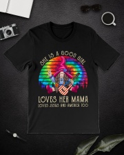 She is a good girl loves mama jesus america too Classic T-Shirt lifestyle-mens-crewneck-front-16