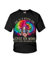 She is a good girl loves mama jesus america too Youth T-Shirt tile