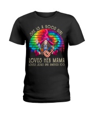 She is a good girl loves mama jesus america too Ladies T-Shirt tile