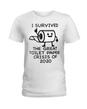 I survived the great Toilet paper crisis of 2020 Ladies T-Shirt tile