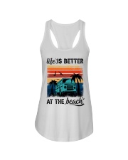 Life is better at the beach Ladies Flowy Tank tile