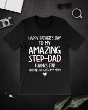 happy father's day to my amazing Step-Dad Classic T-Shirt lifestyle-mens-crewneck-front-16