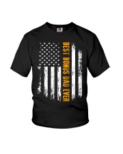 Best Bonus Dad Ever American Flag Youth T-Shirt tile