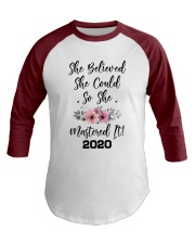 She Believed she could Baseball Tee tile