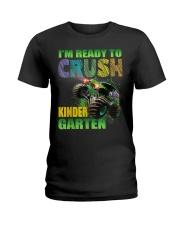 Kinder garten-truck-green Ladies T-Shirt tile