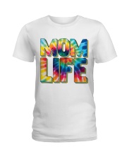 Tie-dye mom life Ladies T-Shirt tile