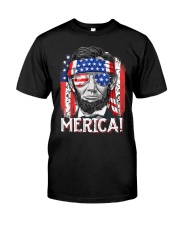 Lincoln 4th of July Merica Classic T-Shirt front