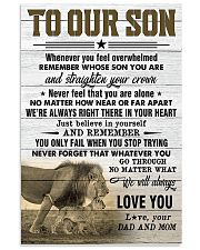 To Our Son Dad and Mom 11x17 Poster front