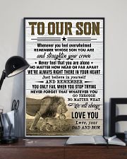 To Our Son Dad and Mom 11x17 Poster lifestyle-poster-2