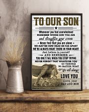 To Our Son Dad and Mom 11x17 Poster lifestyle-poster-3