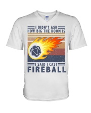 DND Fireball V-Neck T-Shirt tile