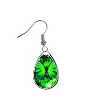 Heart Necklace Metallic Teardrop Earrings thumbnail