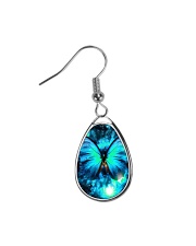Heart Necklace Metallic Teardrop Earrings thumbnail