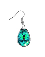 Heart Necklace Metallic Teardrop Earrings thumbnail