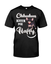 Chihuahuas Make Me Happy Classic T-Shirt thumbnail