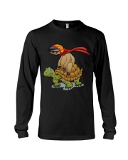 Sloth riding a turtle Long Sleeve Tee thumbnail