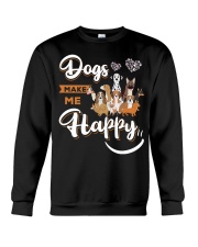 Dogs Make Me Happy Crewneck Sweatshirt front