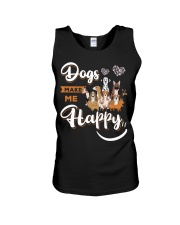Dogs Make Me Happy Unisex Tank thumbnail