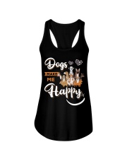 Dogs Make Me Happy Ladies Flowy Tank thumbnail