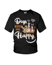 Dogs Make Me Happy Youth T-Shirt thumbnail