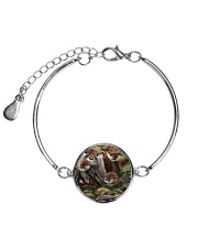 Family Otter Metallic Circle Bracelet tile