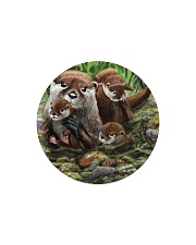 Family Otter Circle Magnet tile