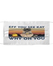 Camping Raccoon Eff you see kay Cloth face mask thumbnail
