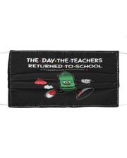 The Day The Teacher To School Green Cloth face mask thumbnail