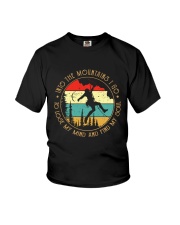 Rock Climbing into the moutains Youth T-Shirt thumbnail