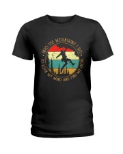 Rock Climbing into the moutains Ladies T-Shirt thumbnail