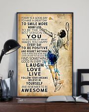 Badminton Today Is A Good Day 11x17 Poster lifestyle-poster-2