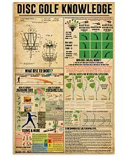 Disc Golf Disc Golf knowledge poster 11x17 Poster front