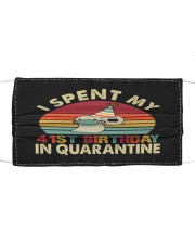 41st Vintage spent birthday Cloth face mask thumbnail